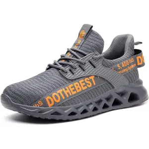 Steel Toe Sneakers for Men Women Lightweight Safety Shoes Comfortable Puncture Proof Slip on Indestructible Work Shoes