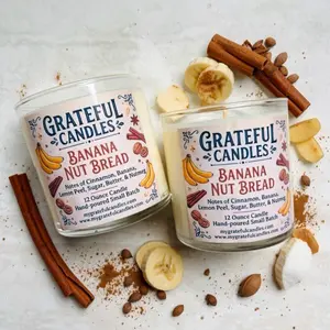 Banana nut bread candle