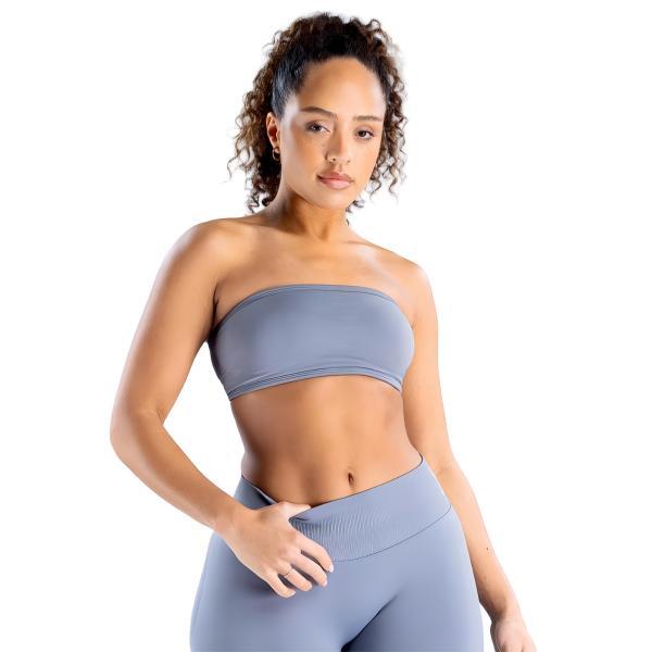 <WITH LOGO> DFYNE Backless Bandeau and Shorts/Leggings Set - Seamless shaping design, hip-lifting design, women's sportswear set, suitable for yoga, fitness, cycling, hiking, running, sports, outdoor leisure and other occasions.