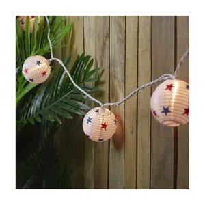 Northlight 10ct Star Paper Lantern 4th of Julyatio Lights