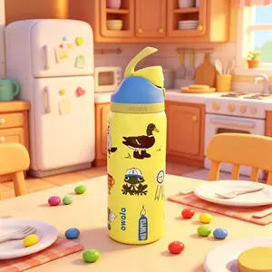 Owala FreeSip Peace Insulated Stainless Steel Water Bottle, 32 Oz BPA-Free Sports Drinkware with Straw, New Animal Co-Branded Vacuum Flask, Ideal for Travel fathersdaygift
