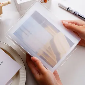 40-Page Large Capacity Transparent Clear Pockets Sticker Album, Scrapbook Photo Strip Album, A6 Clip File Organizer for Photos & Notes, Ideal for Classroom Home Office Travel Use, Lightweight