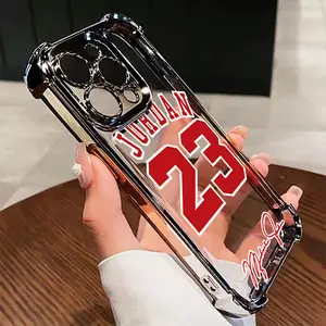 Basketball Number 23 J-Jordans Phone Case Suitable for iPhone 17 16e 16 15 14 13 12 11 Mini Pro Max Air X XR XSMAX 8 7 Plus Anti Fall Transparent Soft Back Cover