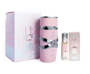 YARA PERFUME & YARA OIL (women) by lattafa 2 Piece Set (100ml yara spray perfume + 10ml oil fragrance ) LIMITED EDITION Scented Scent