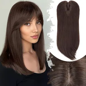 Hair Toppers for Women with Thinning,360° 3D full coverage,Lightweight clip-in hair piece With bangs,Adds hair volume,Change Hairstyle
