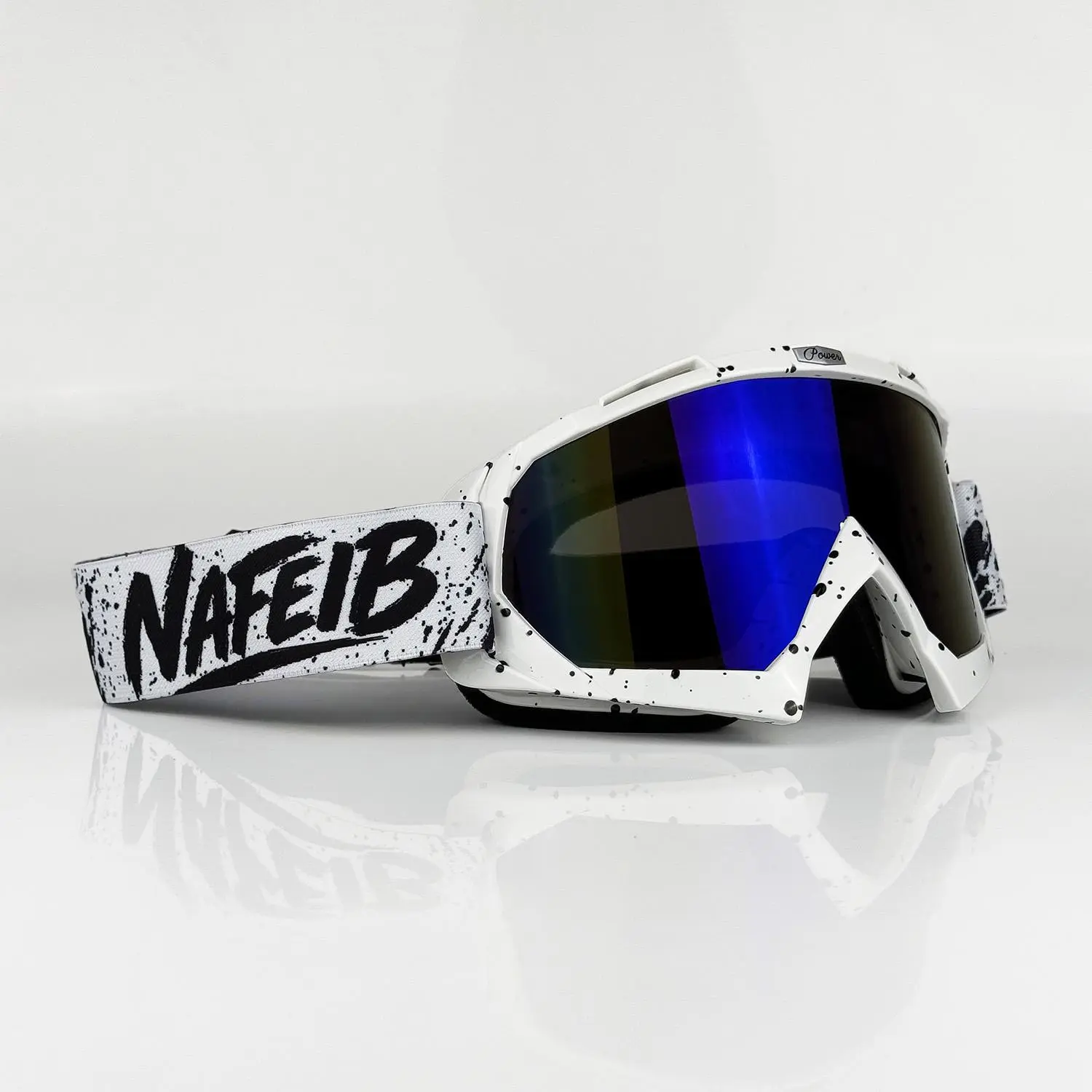 1 Pair of Off-Road Dirt Bike Goggles for Bikers - UV400 Sun Shield, Fog-Free Lens, TPU Black Frame, Black Lenses, Skull Graphic, Adjustable Elastic Strap, Replaceable Lenses, Dual Sport & Climbing Compatible Motorcycle Protective Gear