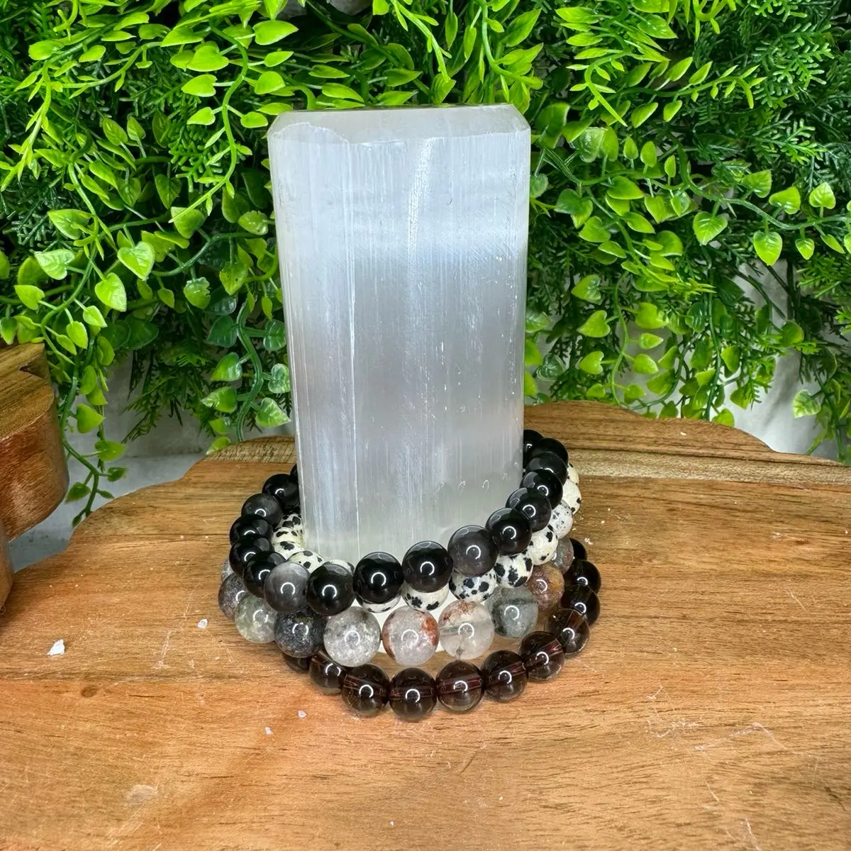 Bluegrass Crystal Collective Selenite Harmonizer Crystal Bracelet Holder & Energy Cleanser from Morocco for Healing Crystals