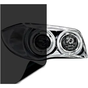 Air-Tint Headlight/Tail Light Window Tint (12" x 48", Dark Black)