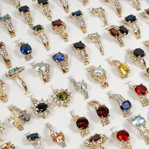 25PCS Fashion Wholesale Bulk, Loose Rings Colorful Natural Stone Crystal Rhinestone Rings 25PCS Fashion Wholesale Bulk, Loose Rings Colorful Natural Stone Crystal Rhinestone Rings
