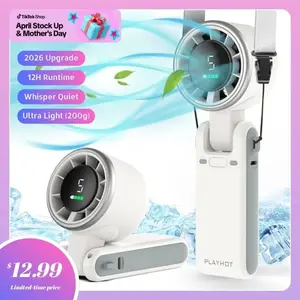 Portable Handheld High Speed Fan, 5-speed Airflow Wind, Foldable & Hanging Neck Fan, Suitable for Family, Travel, and School, Best Friend Gifts