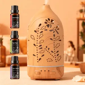 Create a Spa Experience: Ultra Quiet Aromatherapy Diffuser with 7-Color Mood Lighting & Lavender Design, Auto Shut-Off Cool Mist Humidifier