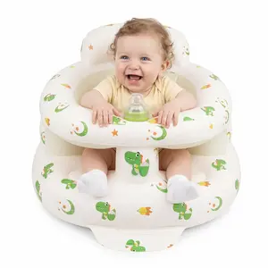 Inflatable Baby Chair, Inflatable Baby Seat With Built-in Air Pump, Inflatable Toddler Baby Chair for Babies 3 Months & Up, Thicker Sit Me Up Floor Seat for Baby Chair Sit Me Up, Blow up Baby Seat with Full Enclosure Protection