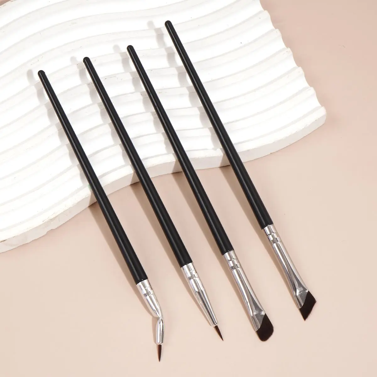MAANGE Professional Eye Makeup Brush Set, 4 Counts/set Eyeliner Brush, Eye Shadow Brush, Eyebrow Brush, Makeup Tool for Women