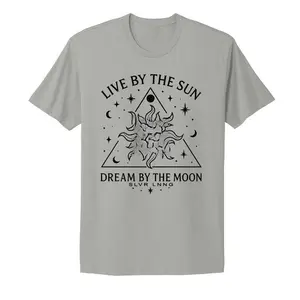 Live By The sun Unisex T-shirt -  Ink Infused with Citrine crystals ! Tshirt,Crystals , Gift for her , Graphic T