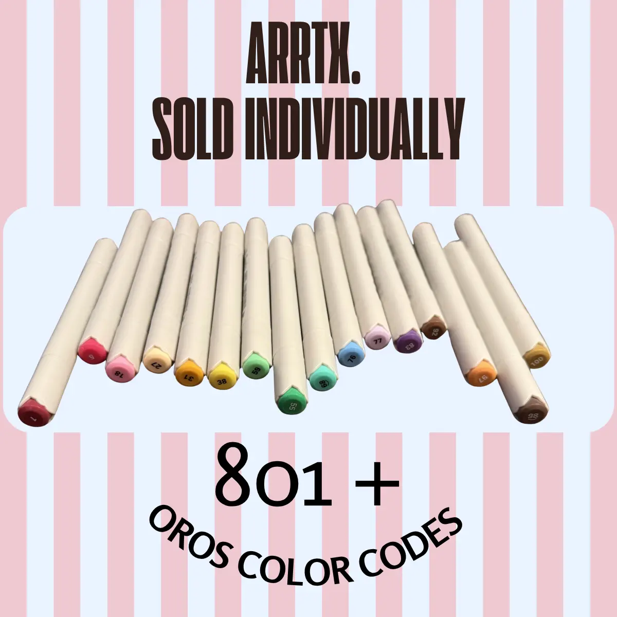 Arrtx Oros Series 801 Single Marker Pen - Blendable Ink Stationery Writing Tool for Artists, Office Stationery Supplies, Marker Pens, Stationery Writing Tools