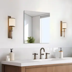 CILIBER Frameless Mirror 16"x20", Rectangle Bathroom Mirror, Shatterproof Vanity Mirrors Polished Edge, Unframed Mirrors for Wall Hangs Horizontally or Vertically for Home Gym Bedroom Living Room