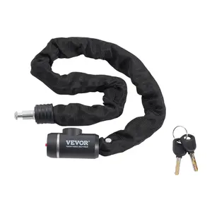 VEVOR Bike Chain Lock, TikTokShopBlackFriday, 2.79 Ft Combination Bicycle Chain Lock with 2 Keys, Heavy Duty Anti-Theft High Security Bike Locks, Perfect for Bike, Motorcycle, Scooter, Bicycle, Door, Fence or Gate, 8mm