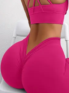 Women's High-Waisted Butt-Lifting Yoga Pants, Naked Shape Sculpting Sporty Tight-Fit Leggings, Comfortable & Elastic for Fitness & Daily Wear, Gym Sportswear Bottoms