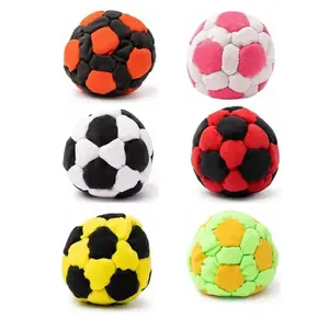 6 Pack Soccer Hacky Sack Set, Plush Y2K Footbag Skill Toys for Kids Teens Adults, Soft Fleece Fidget Kick Balls for Outdoor Games, Summer Camp, Beach Trips, Festivals, Party Activities & Family Fun