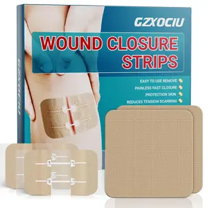 Emergency Wound Closure Strips Adjustable High Adhesivas & Customized Skin Tones Zip Stitch Band & Butterfly Bandaids Without Stitches Easy to Use Quick Clot Laceration Closure Device