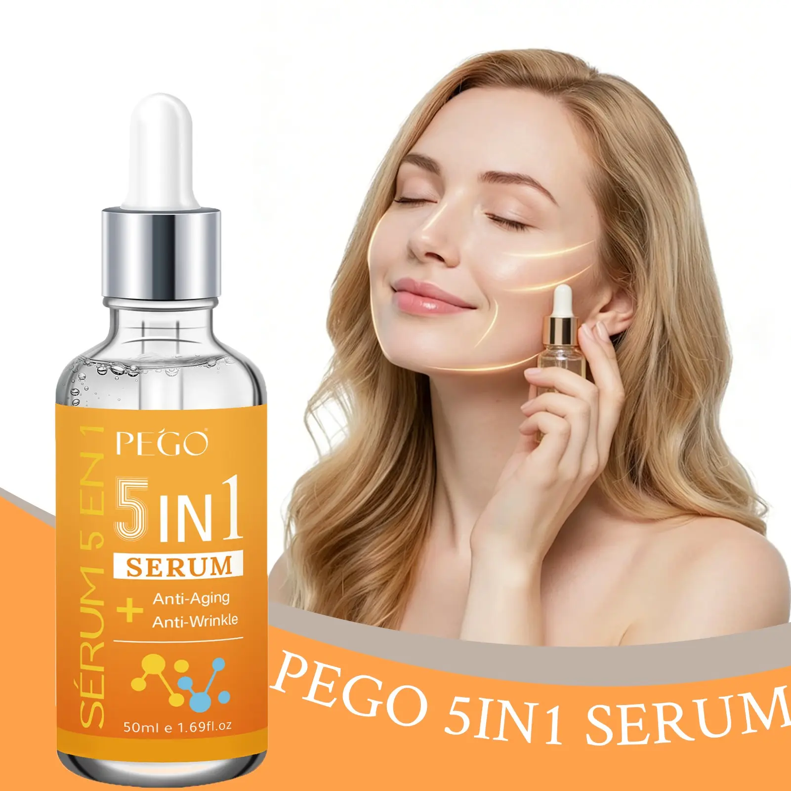 Five-In-One Serum, Anti-Wrinkle Face Serum, Contains Niacinamide, Glycerine, Vitamin C & E, Brighten Skin Tone, Reduce Dark Spots, Deep Moisture Serum, Dark Spot Corrector, Brightening Serum, Dark Spots Relief, Dark Spot Remover