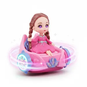 Interactive Dancing Princess Doll - Electric Spinning ABS Plastic Montessori Baby Toy with Musical LED Lights, for Early Childhood Development, Sensory Play, Kids Toys, Kidstoys