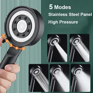 Water Saving Handheld Adjustable Shower Head, Rain Showerhead, 1 Count 5 Modes High Pressure Shower Head, Shower Equipment for Home Bathroom