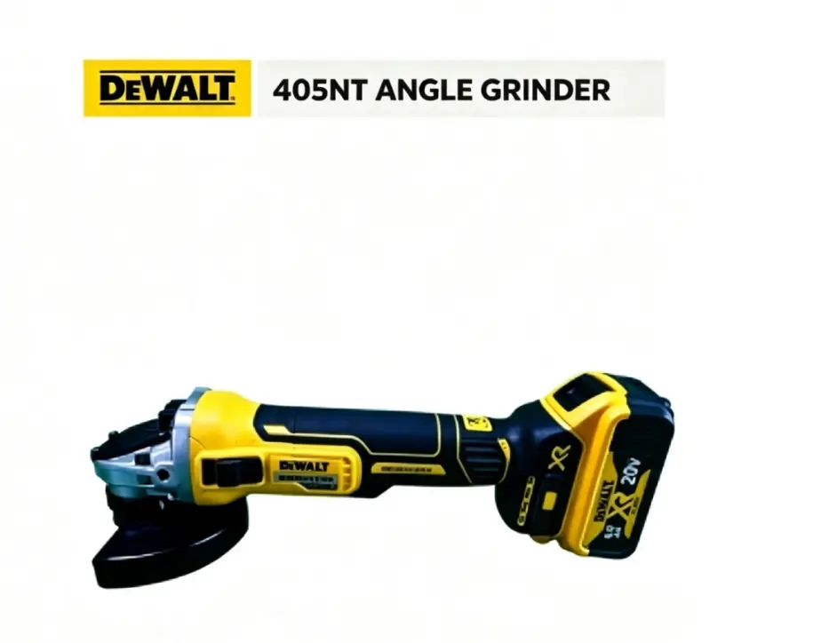 DeWalt DCG405NT 5-Inch Cordless Brushless Angle Grinder - Dust-Resistant Motor, Overload Protection, Non-Slip Rubber Grip, Adjustable Auxiliary Handle, Quick-Release Guard for Construction Work, Metal Polishing