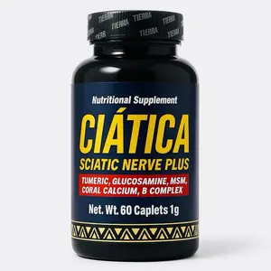 Bottle Version CIATICA Sciatic Nerve Plus 1g (60 Caplets) - Natural Extract for Nerve Health - Healthcare Supplement Vitamin Dietary Edible Fitness Bathroom Muscle