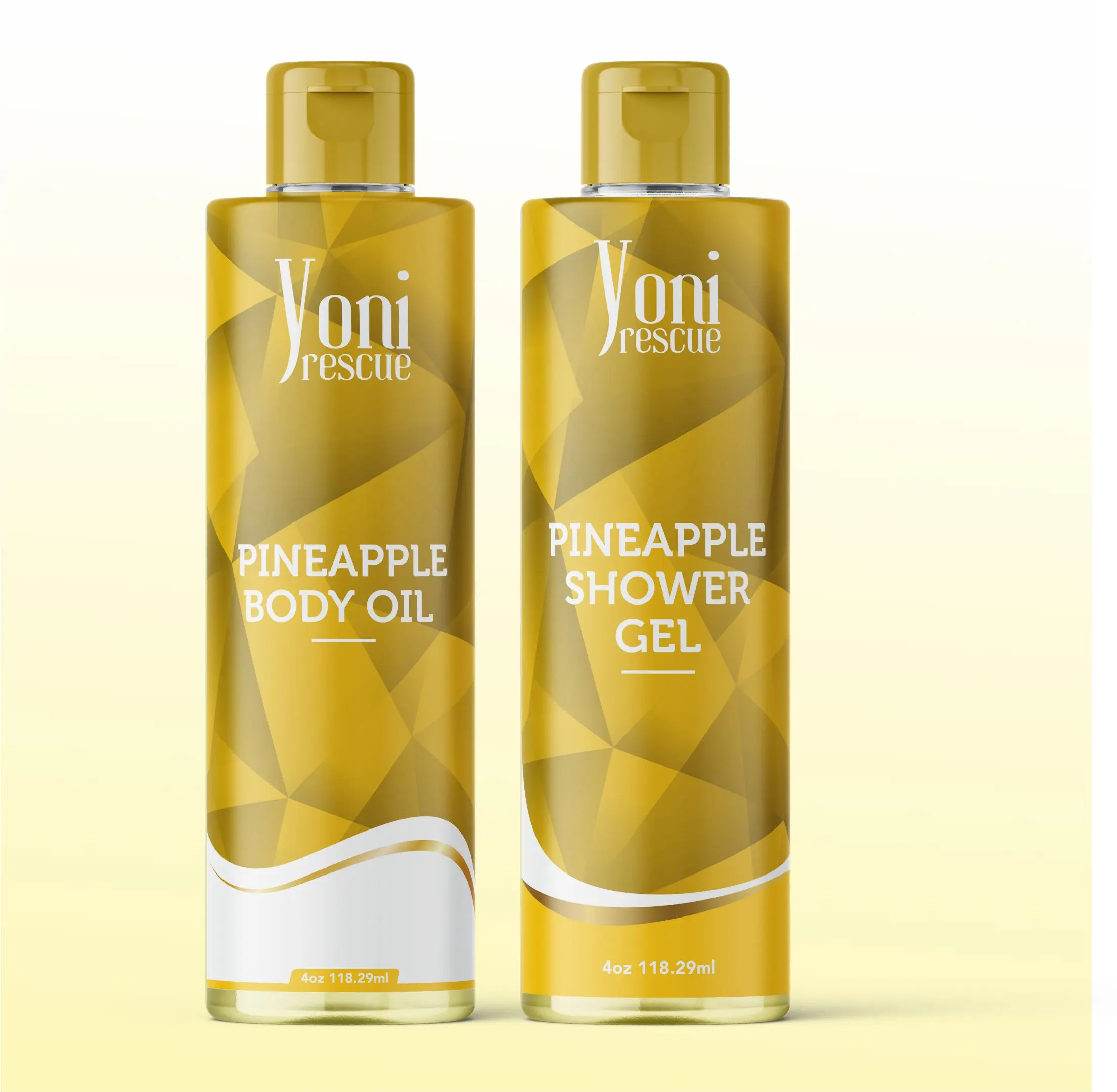 Pineapple Body & Bath Care Set- Shower Gel(4oz),  Body Essential Oil(4oz) by Yoni Rescue Cleansing Scent