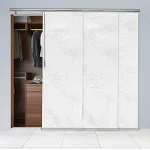 Lotus 3-Panel Single Rail Panel Track 36"-66"W, Panel width 23.5" - 50% LIGHT-FILTERING