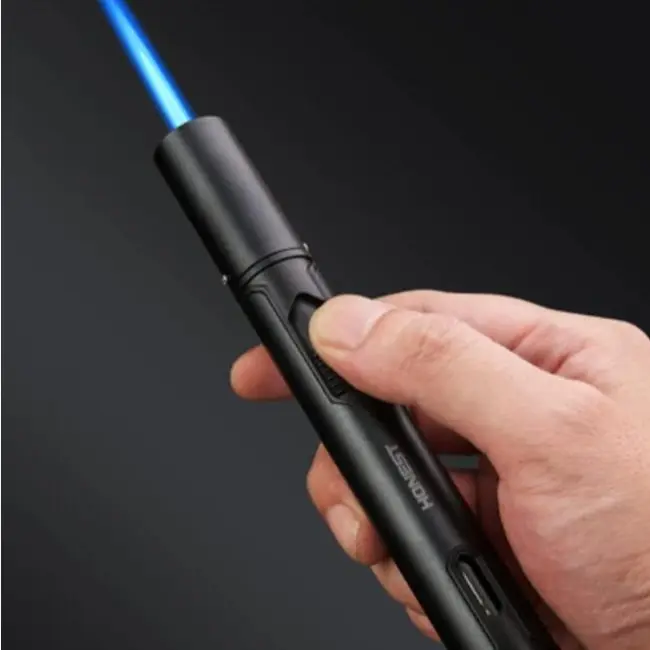 (No Butane) Black Direct Red Flame Lighter,High Temperature, Strong Fire, Windproof, Adjustable Flame, Rechargeable With Safety Lock, Reusable, For Outdoor Camping, Survival In The Wild, Jewelry Processing,Cooking, Gift For Men And Women,Lighting Candles