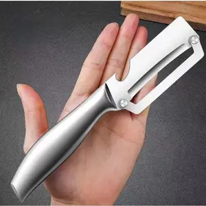Heavy Duty Vegetable Peeler with Ultra Sharp Blade, Spring Kitchen Essential for Pumpkin, Sugarcane & Fruits