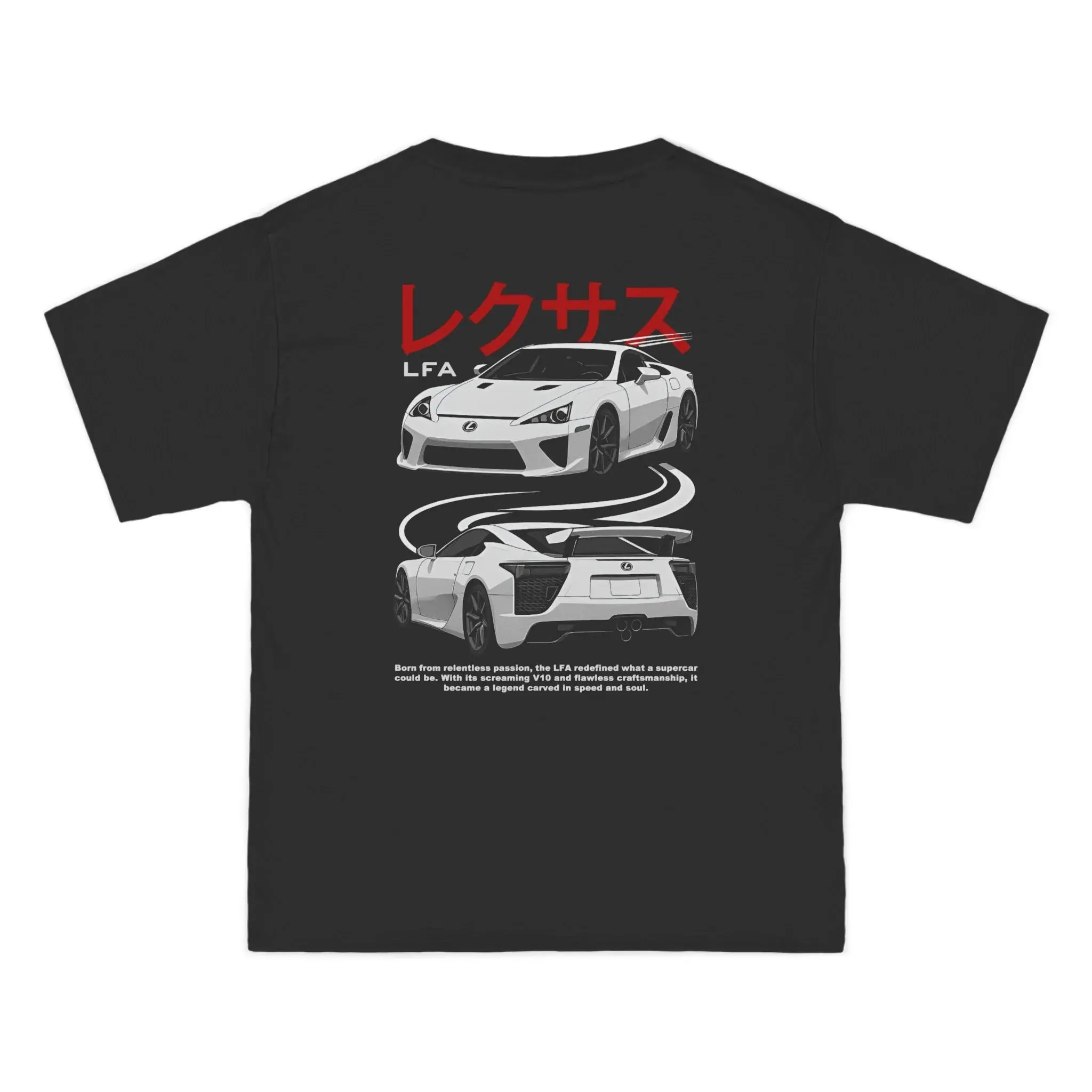 2010-2012 Lexus LFA Supercar Graphic Tee JDM Legend Car Enthusiast T-shirt Sweatshirt Hoodie 2 Sided Gift for Car Lovers Shirt