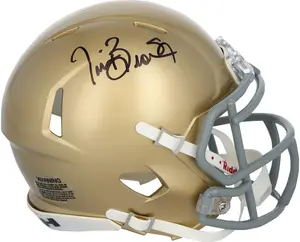 Tim Brown Notre Dame Fighting Irish Autographed Riddell Speed Mini Helmet - Fanatics Authentic Certified