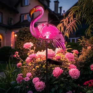Solar Powered Pink Flamingo Lights for Outdoor Garden Yard Lawn Patio Decor Eco Friendly Christmas Gifts for Women