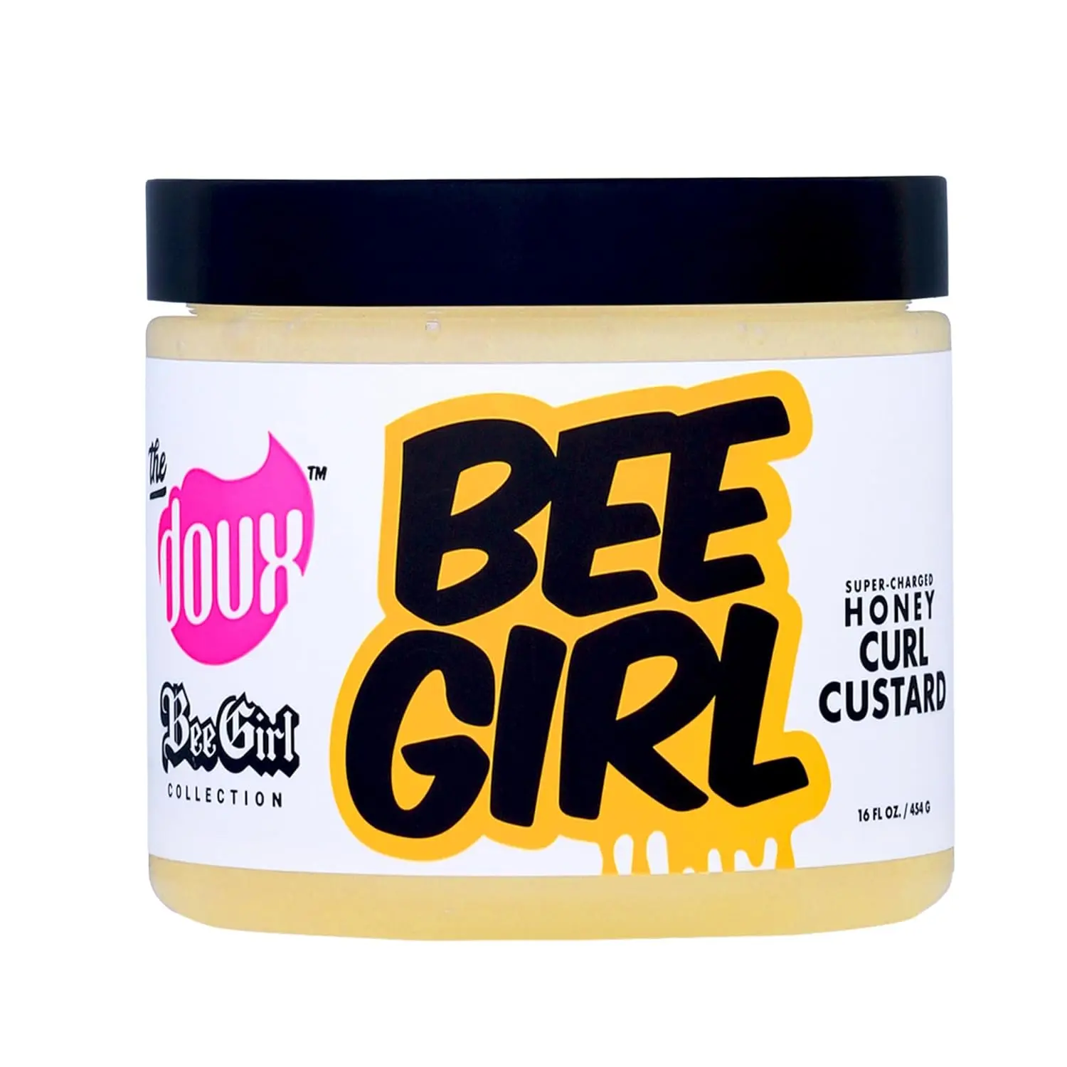 The Doux Bee Girl Honey Custard Curl Cream for Curly Hair - Honey, Aloe, Keratin & Vitamins Infused Haircare Product for Frizz Control, Shine, Moisture, Defined Bouncy Curls, Natural Curls, Curl Base Cream Mousse & Gel