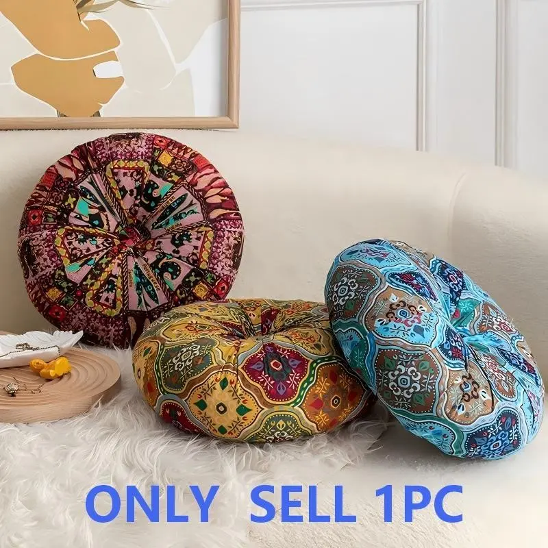 Luxury Pumpkin Cushion, Thick Padding Round Japanese Style Balcony Window Pad, Lazy Tatami Bedroom Seat Decor, Festival Gift, Multipurpose Cushion, Soft Cushion, Thickened Cushions, Multifunctional Cushion