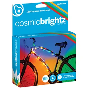 Brightz CosmicBrightz LED Bike Frame Lights - 6.5ft Color Glow Rope Multicolor Diamond-Bright LEDs Weather-Resistant Tool-Free Installation