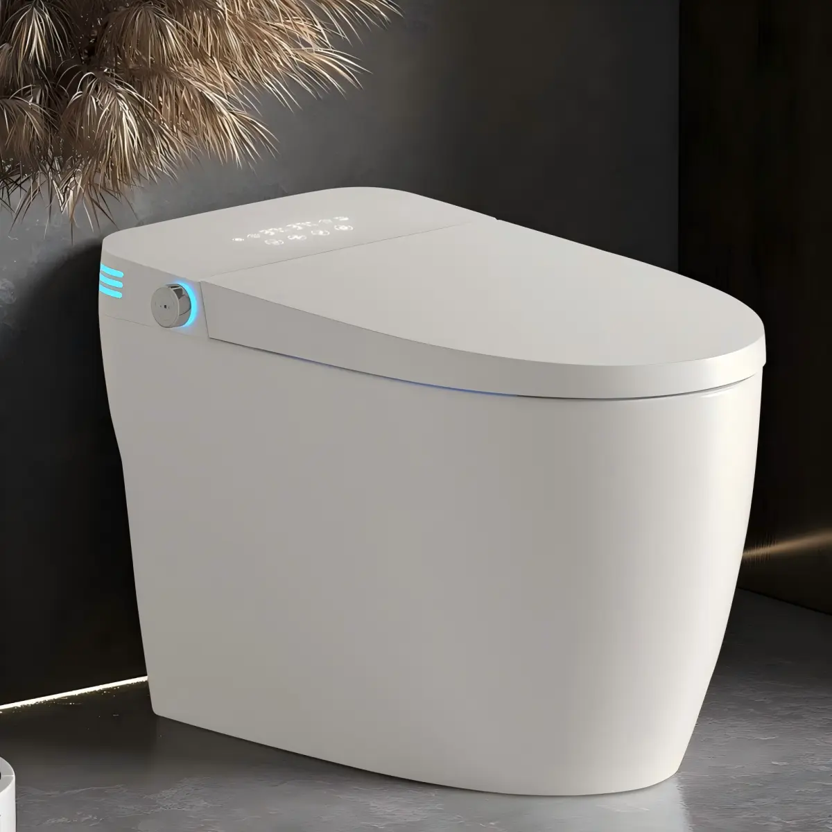[Bellemave] Tankless Smart Bidet Toilet| One-Piece Auto Flush & Auto Open/Close| Heated Seat| Warm Water & Dryer| Adjustable Temp| Radar & Foot Sensor| LED Display & Night Light