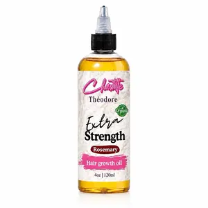 Extra Strength Rosemary Hair Growth Oil, Scalp & Hair Oil for Longer, Thicker Looking Hair, Strengthening Formula for All Hair Types  4 Fl Oz