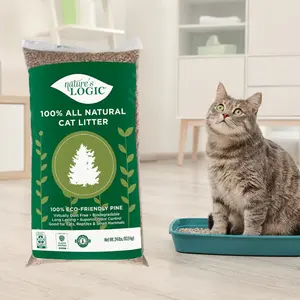 Pine Pellet Cat Litter - 100% Ponderosa Pine, Dust-Free, Unscented, Biodegradable - Safe for Cats, Kittens, Reptiles & Small Pets - Highly Absorbent - 24 lb Bag