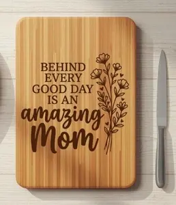 Laser engrave cutting board