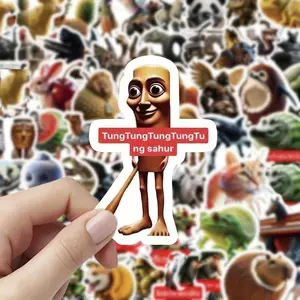 80 pieces of TungTungTungTungTung Sahur stickers, Italian brain rot stickers, Shang Hai Jing Chinese mythology stickers, funny and creative abstract meaningless stickers, Aesthetic Stickers, Decorative Stickers, Adhesive Stickers, Sticker Set