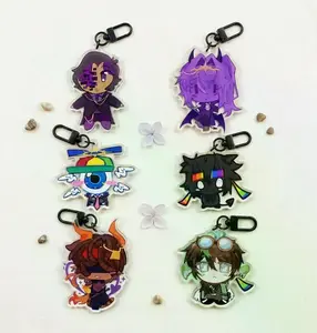Unstable Four Universes Minecraft Keychains  Universe MCYT Yt Trans - Cute Acrylic Cartoon Keychain, Funny Meme Character Charm for Keys, Bags, Backpack, Durable Gift for Fans & Collectors