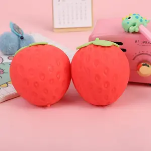 Squeeze Strawberry - Fidget Toy for Stress Relief & Sensory Play - Safe & Durable Non-Toxic Material