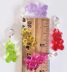Gummy Bear Stitch Markers / Progress Keepers for Amigurumi, Crochet & Knitting - Set of 4