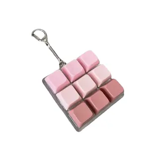 Stress Relief Keychain Toy, Macaron Design, Adult Fidget Tool, Pressure Release Accessory, Fun and Relaxing Gift Idea, Squeeze Stress Relief Cubes, Sensory Squeeze