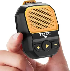 TOZO PM1 Wearable Speaker with, Clip-On Wireless Water-Resistant Portable Bluetooth Speaker Built-in Mic for Hands-Free Music/Calls, 20 Hour Playtime Mini Gifts for Men and Women