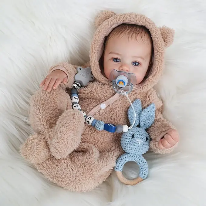 #Summervibes #mothersdaygift [WOOROY] Reborn Baby Doll New Released - Excellent Gift for Birthday Christmas Gift and New Year, 18 In Lifelike Realistic Baby Doll with Soft Vinyl Body and Cloth Body Doll with Accessories Gift Toys for Kids 3+ girl